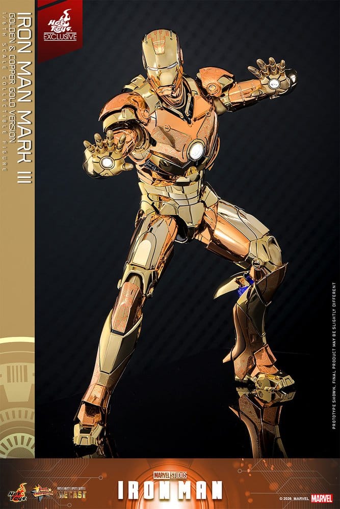 Hot Toys Iron Man Mark III Golden Version Hot Toys Exclusive 1/6 Actionfigur