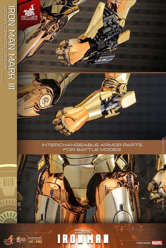 Hot Toys Iron Man Mark III Golden Version Hot Toys Exclusive 1/6 Actionfigur