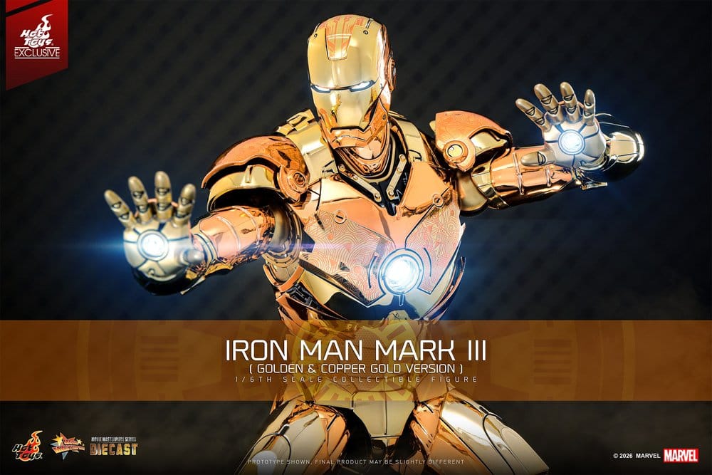 Hot Toys Iron Man Mark III Golden Version Hot Toys Exclusive 1/6 Actionfigur
