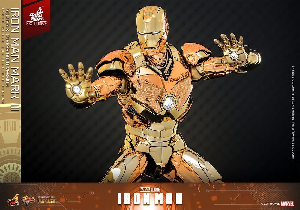 Hot Toys Iron Man Mark III Golden Version Hot Toys Exclusive 1/6 Actionfigur