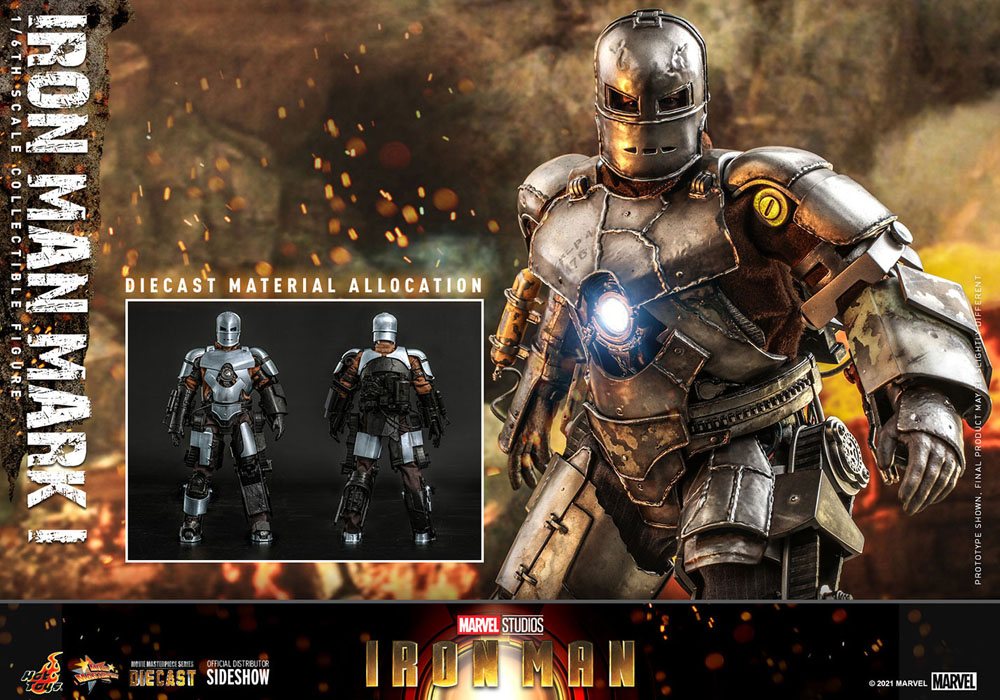 Hot Toys Iron Man Movie Masterpiece Actionfigur 1/6 Iron Man Mark I 30 cm