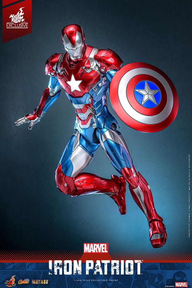 Hot Toys Marvel Comic Iron Patriot Diecast Exclusive 1/6 Masterpiece Actionfigur 32 cm
