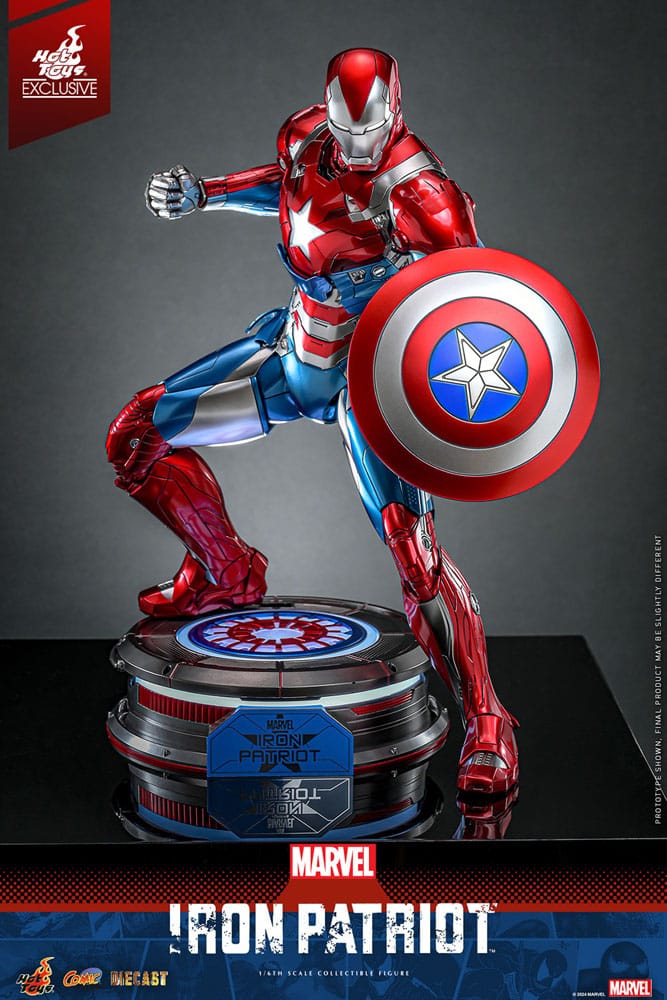 Hot Toys Marvel Comic Iron Patriot Diecast Exclusive 1/6 Masterpiece Actionfigur 32 cm