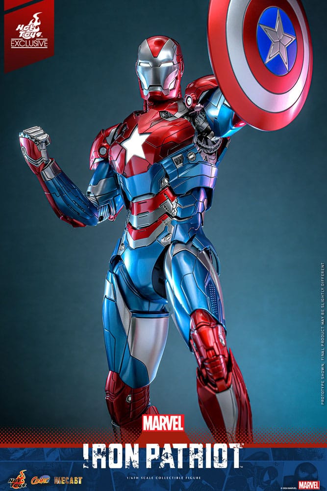 Hot Toys Marvel Comic Iron Patriot Diecast Exclusive 1/6 Masterpiece Actionfigur 32 cm