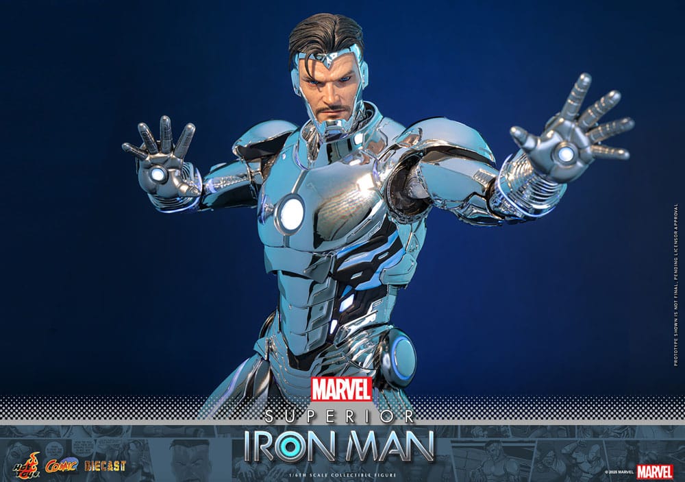 Hot Toys Marvel Comic Superior Iron Man Diecast 1/6 Actionfigur