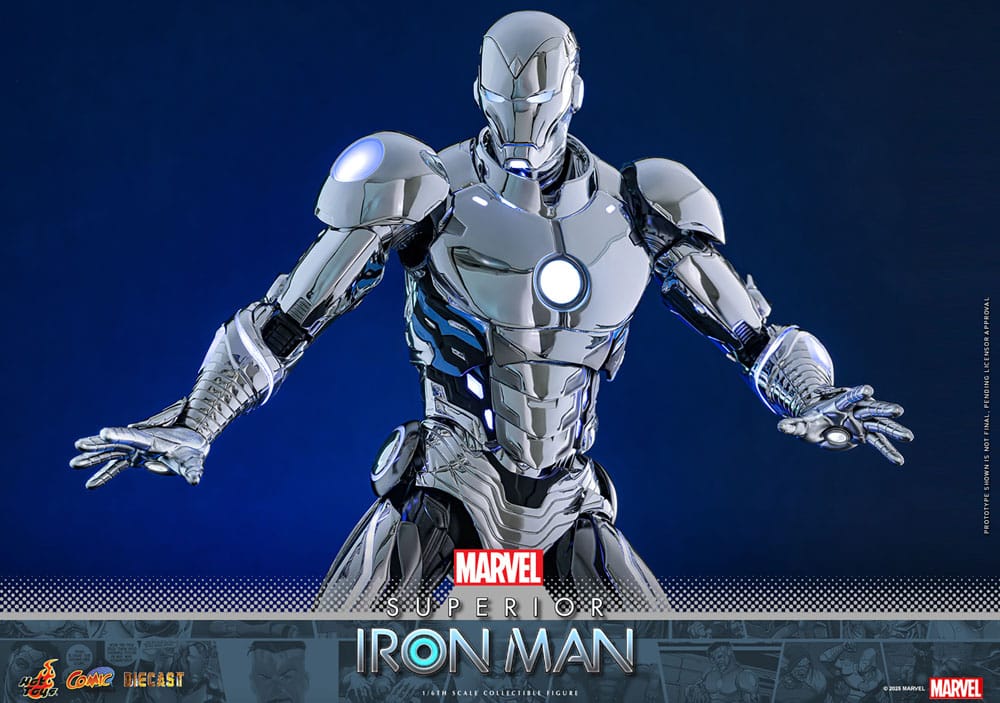 Hot Toys Marvel Comic Superior Iron Man Diecast 1/6 Actionfigur