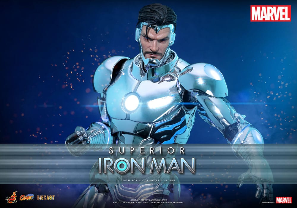 Hot Toys Marvel Comic Superior Iron Man Diecast Masterpiece 1/6 Actionfigur