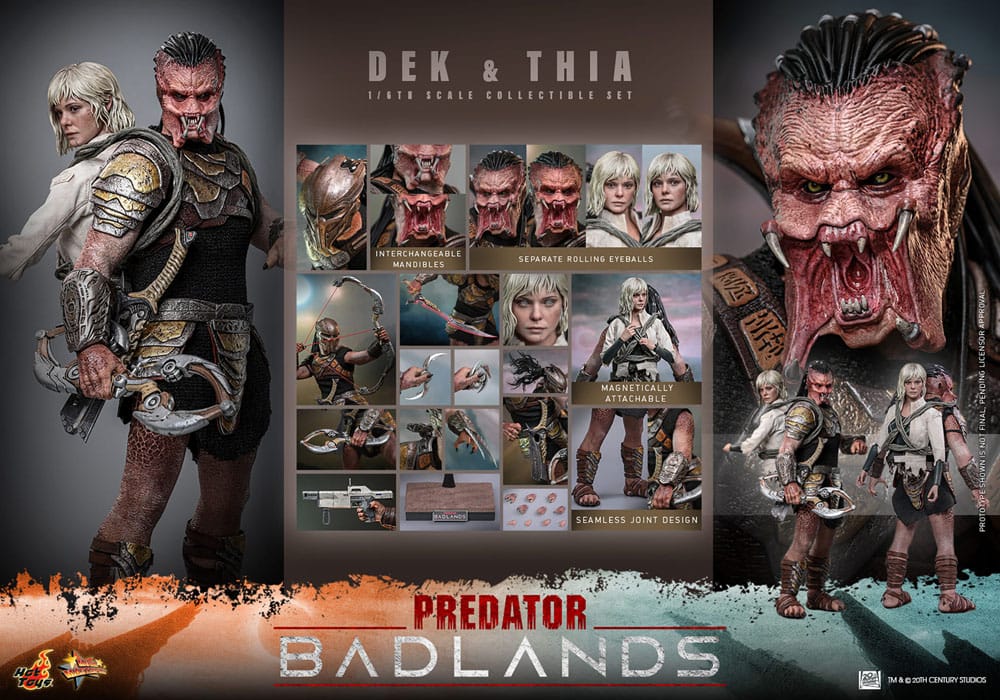 Hot Toys Predator: Badlands Movie Masterpiece Actionfigur 1/6 Dek & Thia 30 cm