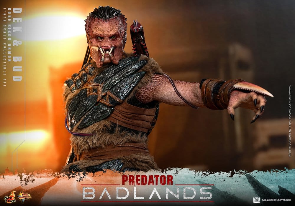 Hot Toys Predator: Badlands Movie Masterpiece Actionfiguren 2er-Pack 1/6 Dek (Bone Bison Armor) and Bud 31 cm