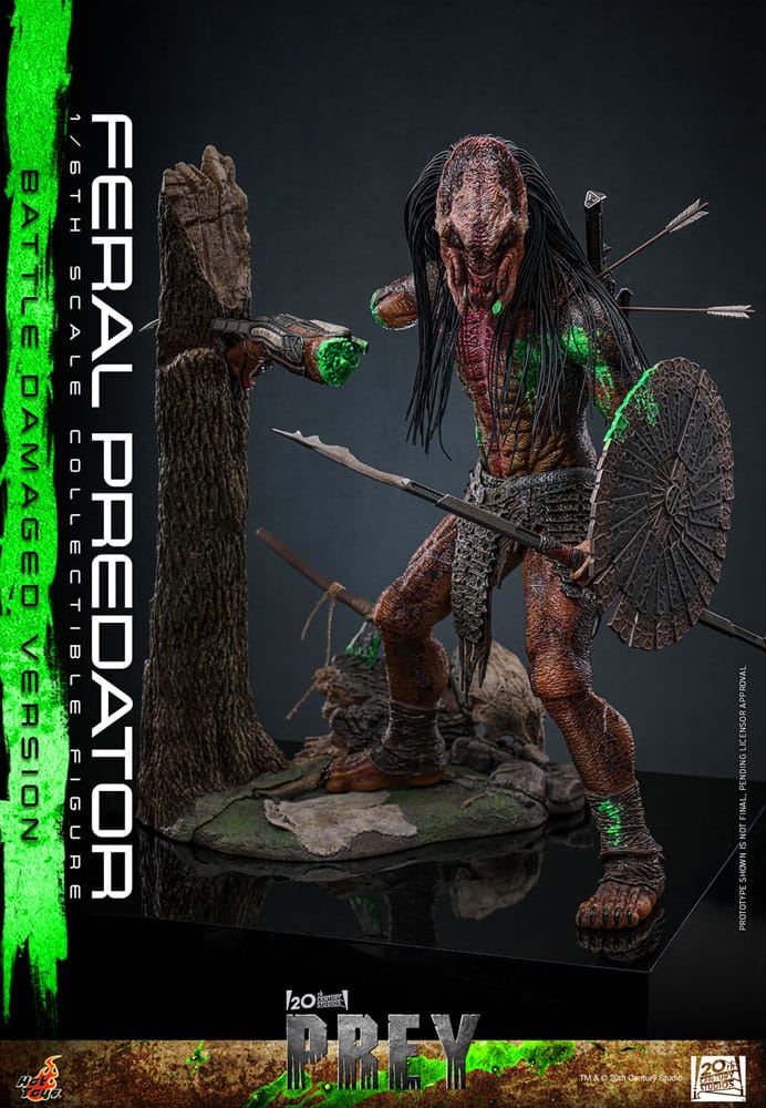 Hot Toys Prey Actionfigur 1/6 Feral Predator (Battle Damaged Version) 37 cm