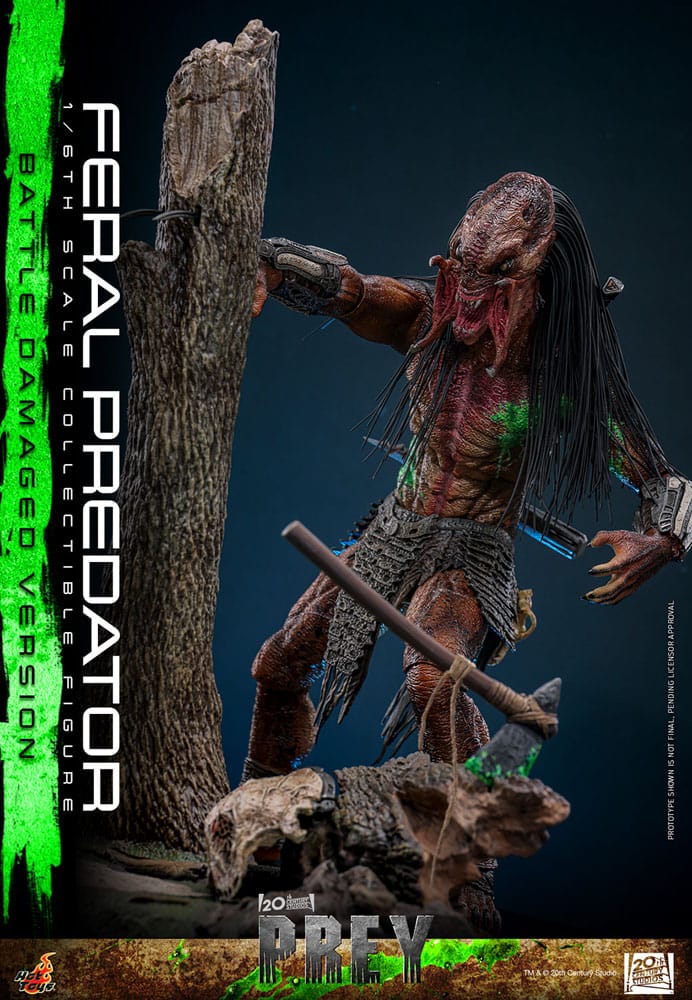 Hot Toys Prey Actionfigur 1/6 Feral Predator (Battle Damaged Version) 37 cm