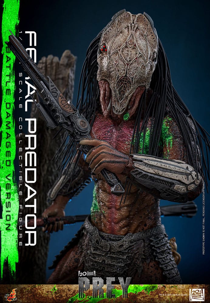Hot Toys Prey Actionfigur 1/6 Feral Predator (Battle Damaged Version) 37 cm