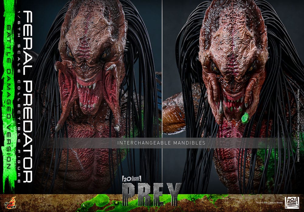 Hot Toys Prey Actionfigur 1/6 Feral Predator (Battle Damaged Version) 37 cm