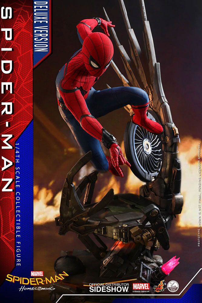 Hot Toys Spider-Man Homecoming QS015 Deluxe Version 1/4 Actionfigur - Beschädigte Verpackung