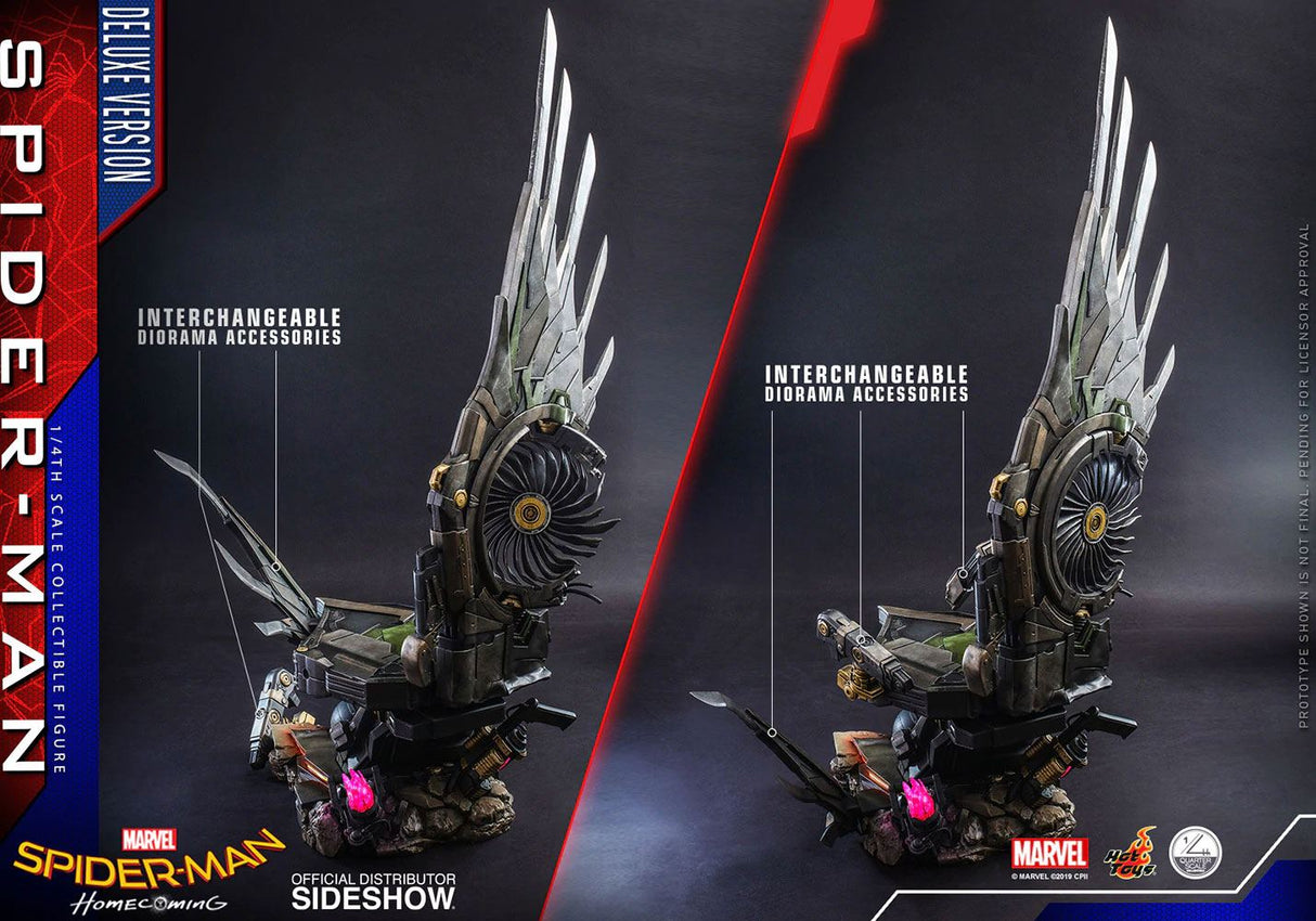 Hot Toys Spider-Man Homecoming QS015 Deluxe Version 1/4 Actionfigur - Beschädigte Verpackung