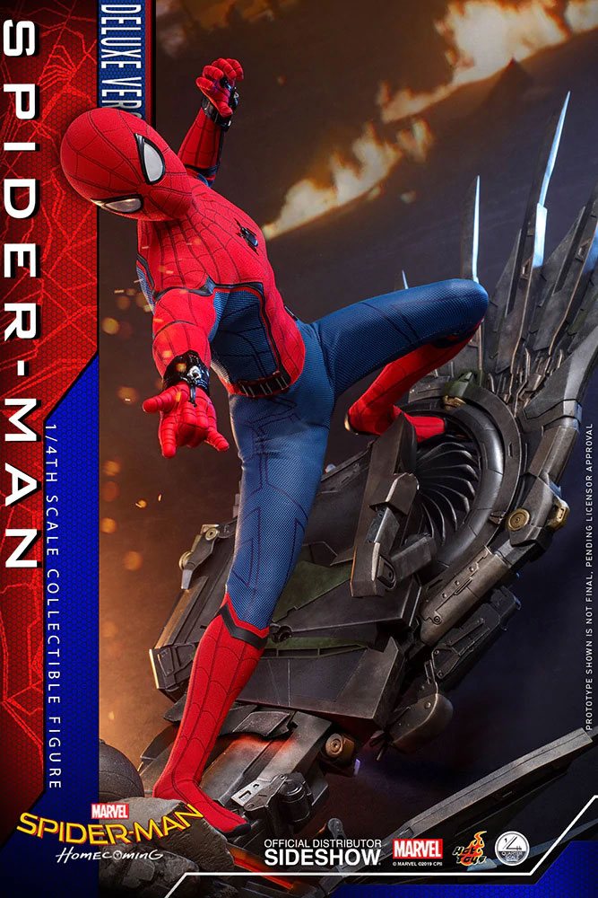 Hot Toys Spider-Man Homecoming QS015 Deluxe Version 1/4 Actionfigur - Beschädigte Verpackung