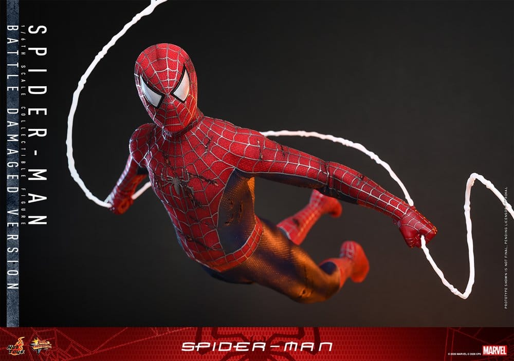 Hot Toys Spider-Man Movie Masterpiece Actionfigur 1/6 Spider-Man (Battle Damaged Version) 30 cm