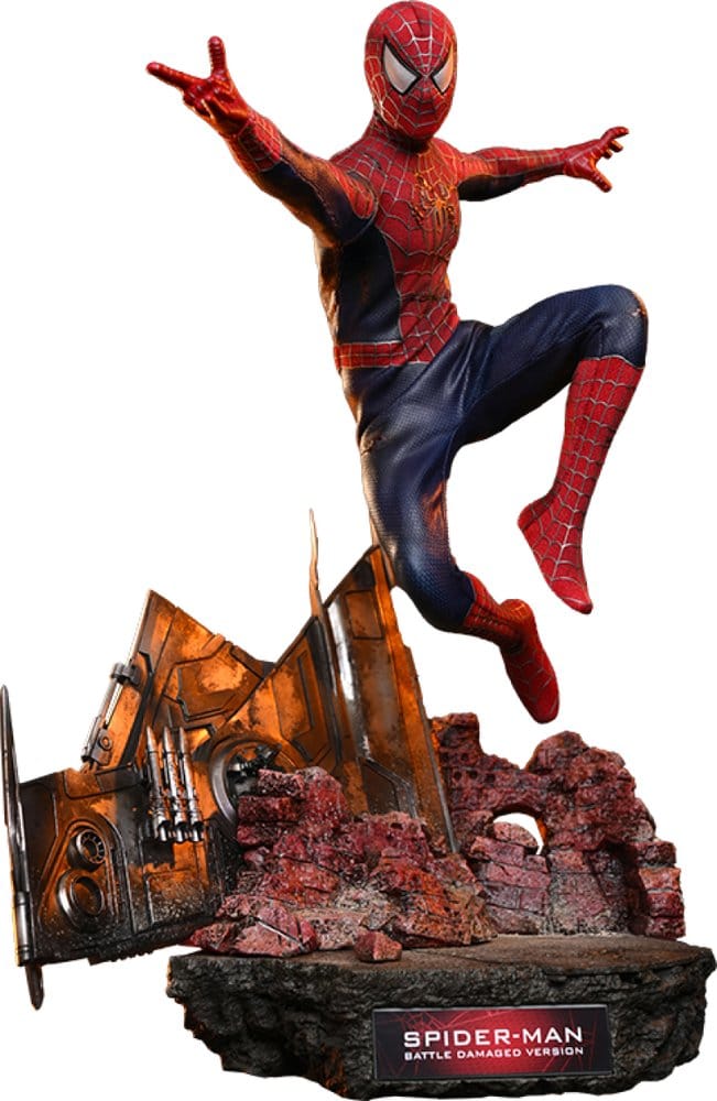 Hot Toys Spider-Man Movie Masterpiece Actionfigur 1/6 Spider-Man (Battle Damaged Version) 30 cm