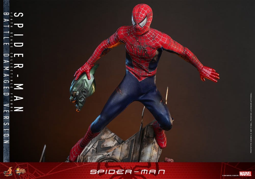 Hot Toys Spider-Man Movie Masterpiece Actionfigur 1/6 Spider-Man (Battle Damaged Version) 30 cm