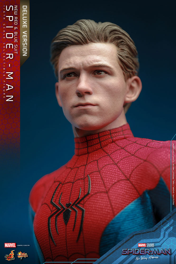 Hot Toys Spider-Man No Way Home Spider-Man (New Red and Blue Suit) (Deluxe Version) 1/6 Actionfigur Movie Masterpiece