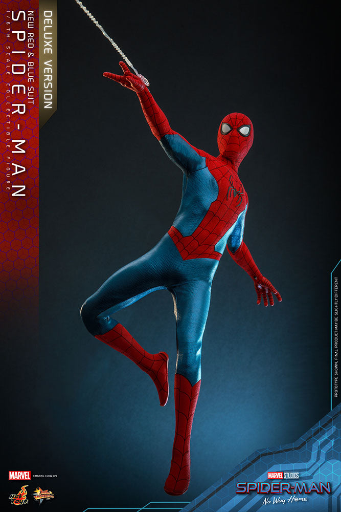 Hot Toys Spider-Man No Way Home Spider-Man (New Red and Blue Suit) (Deluxe Version) 1/6 Actionfigur Movie Masterpiece