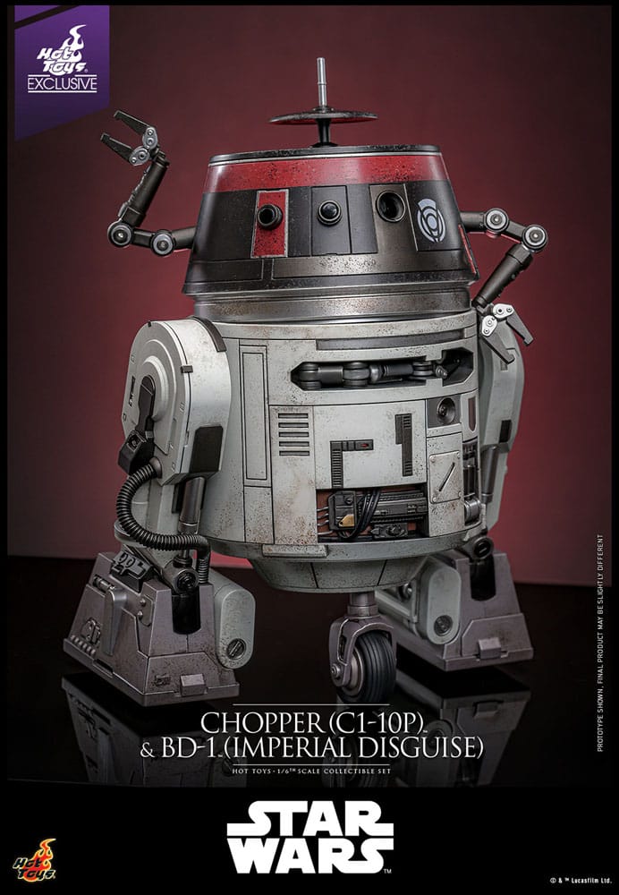 Hot Toys Star Wars Chopper (C1-10P) & BD-1 (Imperial Disguise) Set 1/6 Actionfigur