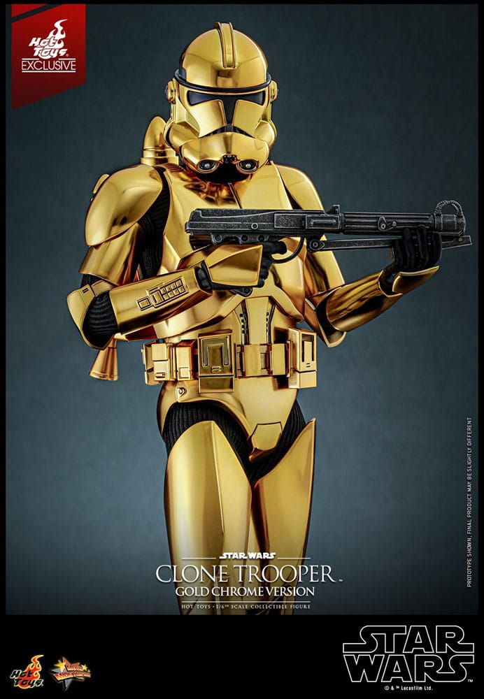 Hot Toys Star Wars Clone Trooper (Gold Chrome Version) Exclusive 1/6 Actionfigur