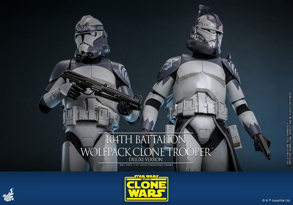 Hot Toys Star Wars Clone Wars 104th Wolfpack Clone Trooper Deluxe Version 1/6 Actionfigur