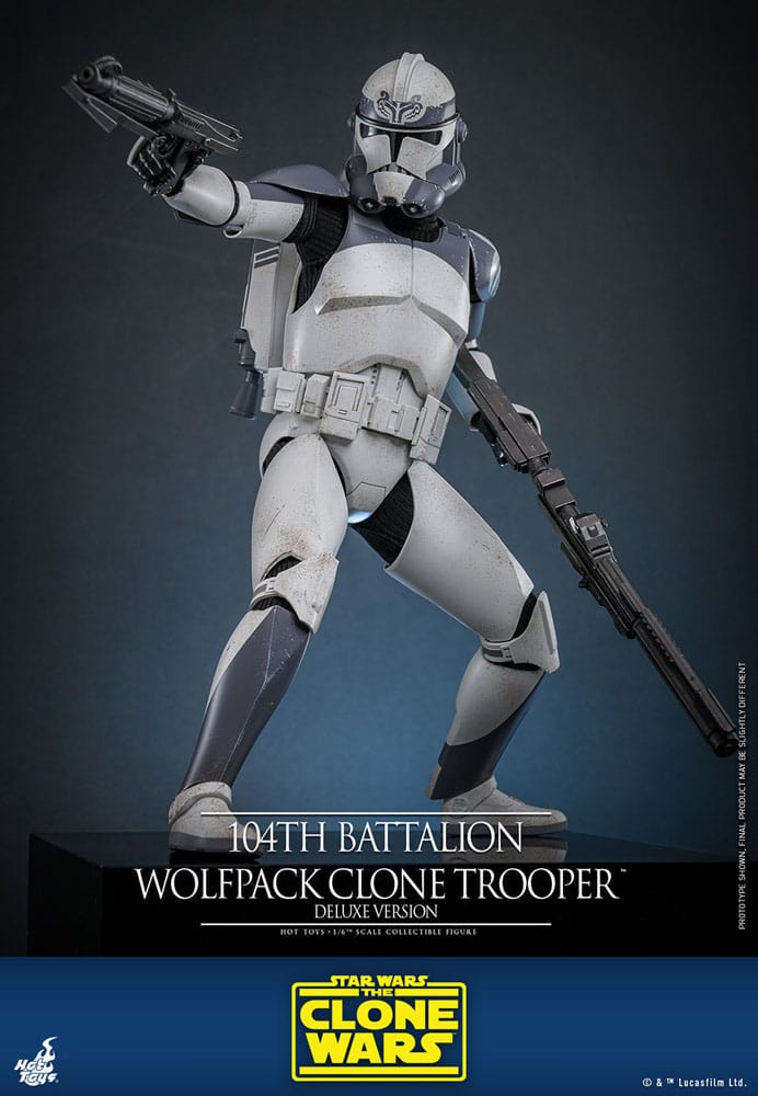 Hot Toys Star Wars Clone Wars 104th Wolfpack Clone Trooper Deluxe Version 1/6 Actionfigur