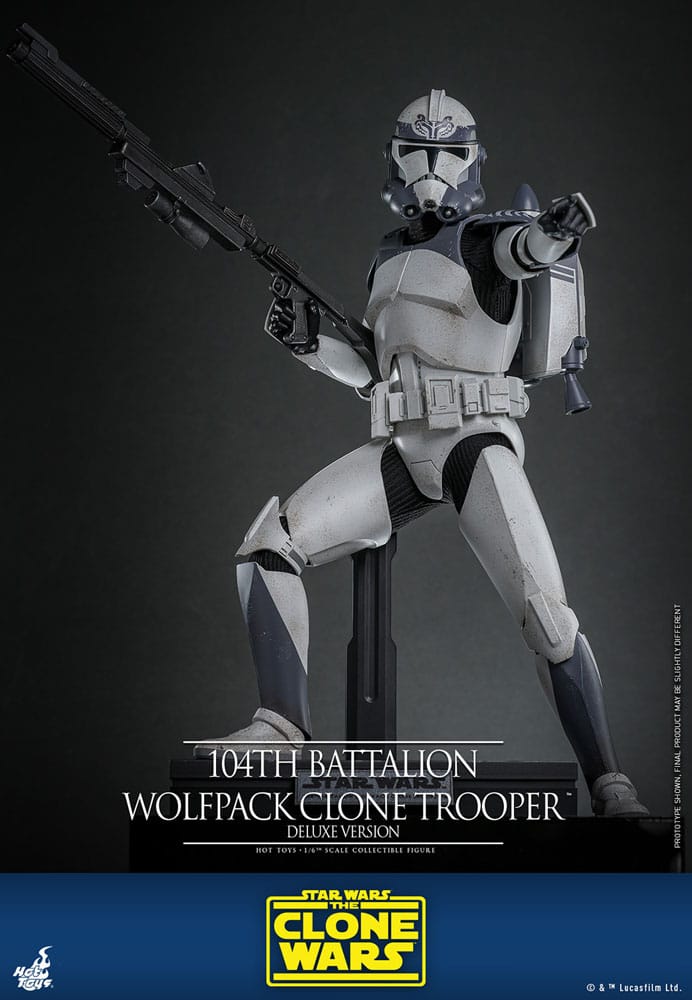 Hot Toys Star Wars Clone Wars 104th Wolfpack Clone Trooper Deluxe Version 1/6 Actionfigur