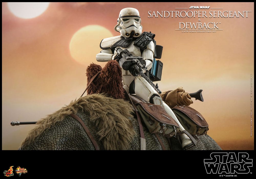 Hot Toys Star Wars Episode IV Sandtrooper Sergeant & Dewback 1/6 Actionfiguren