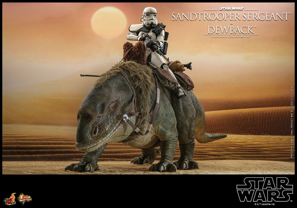 Hot Toys Star Wars Episode IV Sandtrooper Sergeant & Dewback 1/6 Actionfiguren