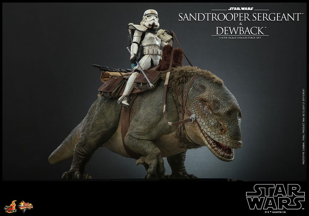 Hot Toys Star Wars Episode IV Sandtrooper Sergeant & Dewback 1/6 Actionfiguren
