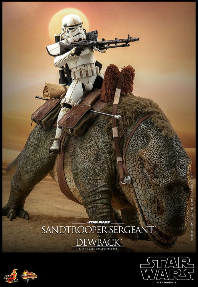 Hot Toys Star Wars Episode IV Sandtrooper Sergeant & Dewback 1/6 Actionfiguren
