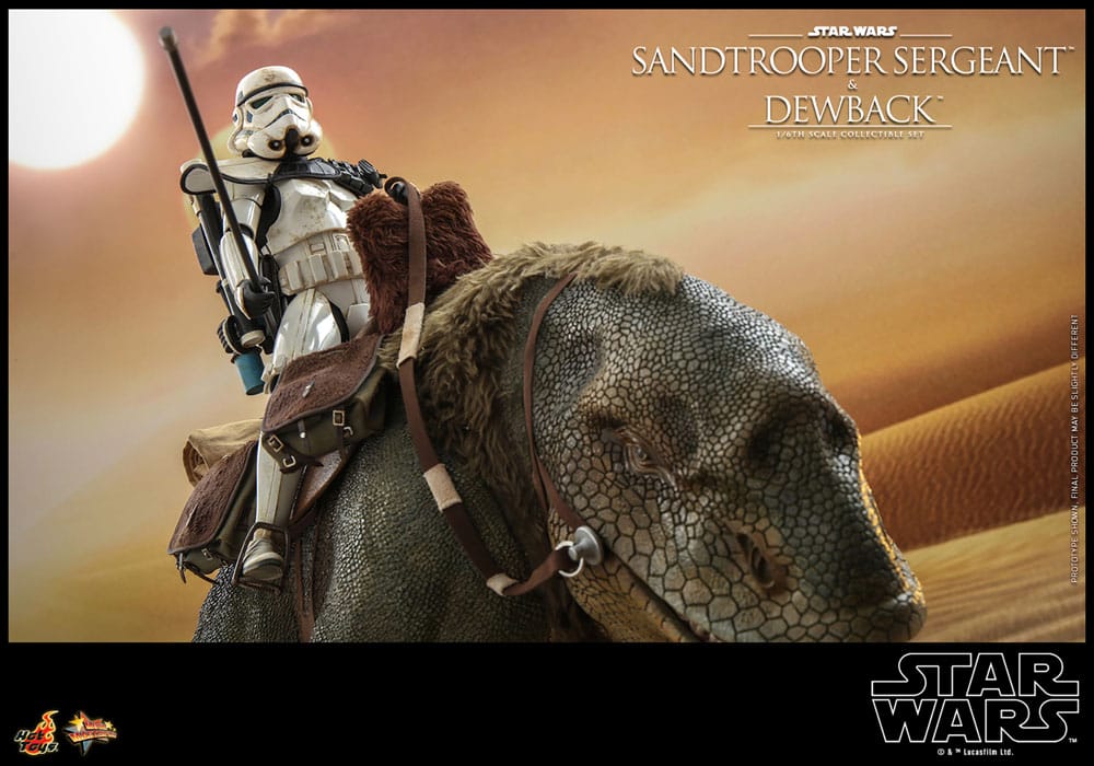 Hot Toys Star Wars Episode IV Sandtrooper Sergeant & Dewback 1/6 Actionfiguren