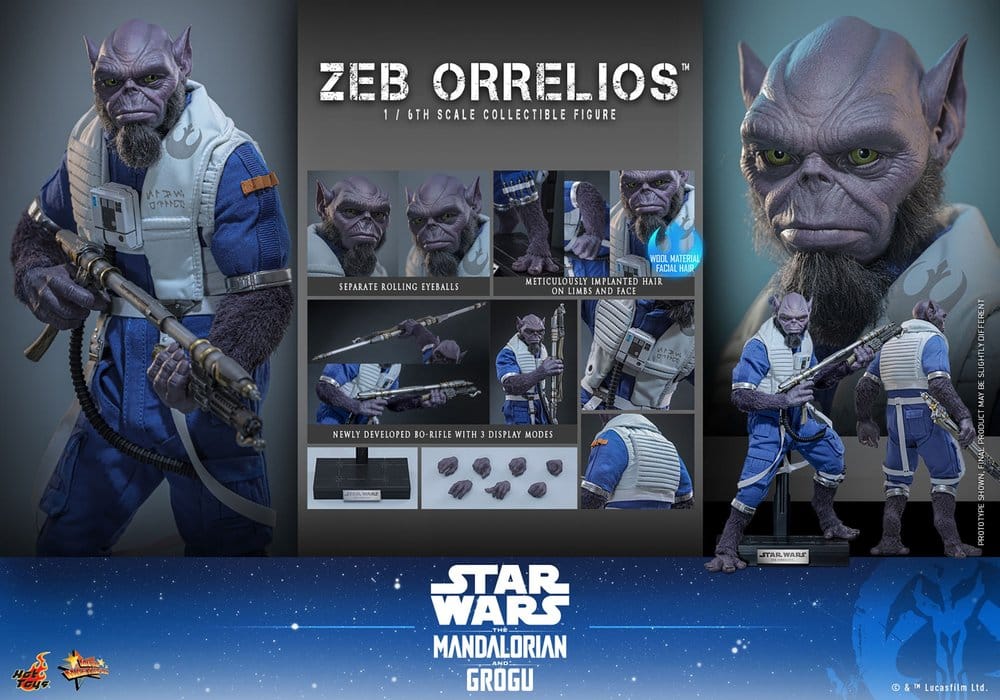 Hot Toys Star Wars Movie Masterpiece Actionfigur 1/6 Zeb Orrelios 33 cm