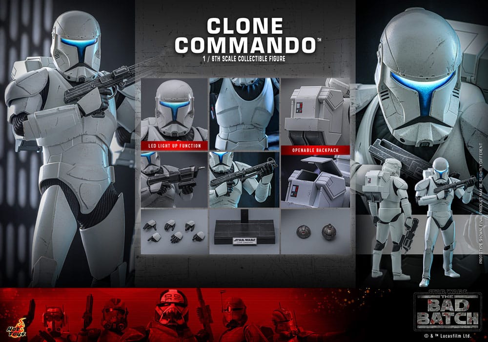 Hot Toys Star Wars The Bad Batch Clone Commando 1/6 Actionfigur