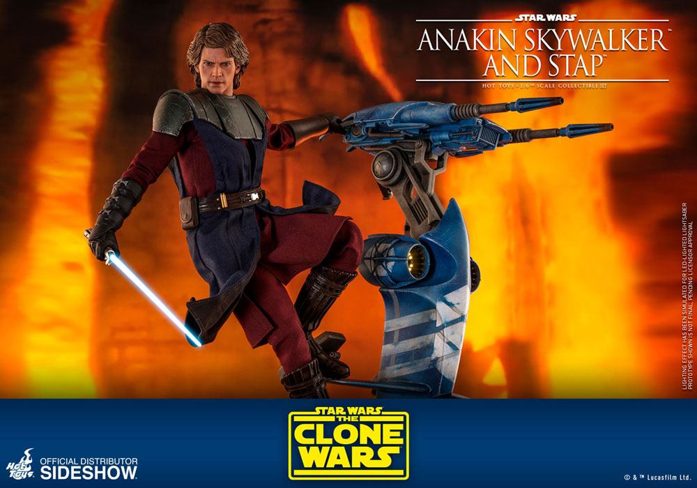 Hot Toys Star Wars The Clone Wars Anakin Skywalker & STAP 1/6 Actionfigur 31 cm