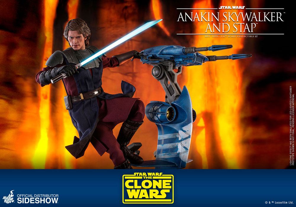 Hot Toys Star Wars The Clone Wars Anakin Skywalker & STAP 1/6 Actionfigur 31 cm