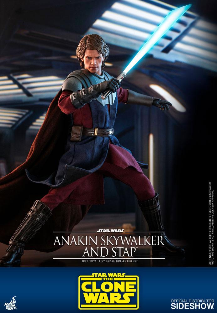 Hot Toys Star Wars The Clone Wars Anakin Skywalker & STAP 1/6 Actionfigur 31 cm