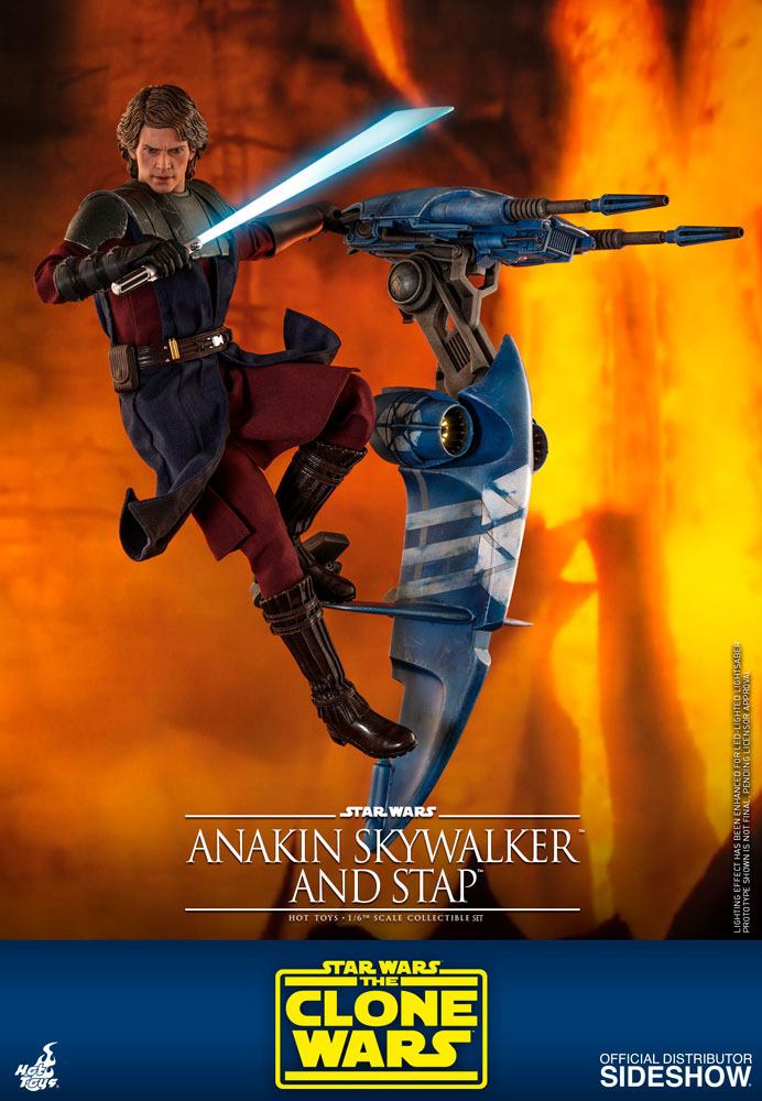 Hot Toys Star Wars The Clone Wars Anakin Skywalker & STAP 1/6 Actionfigur 31 cm