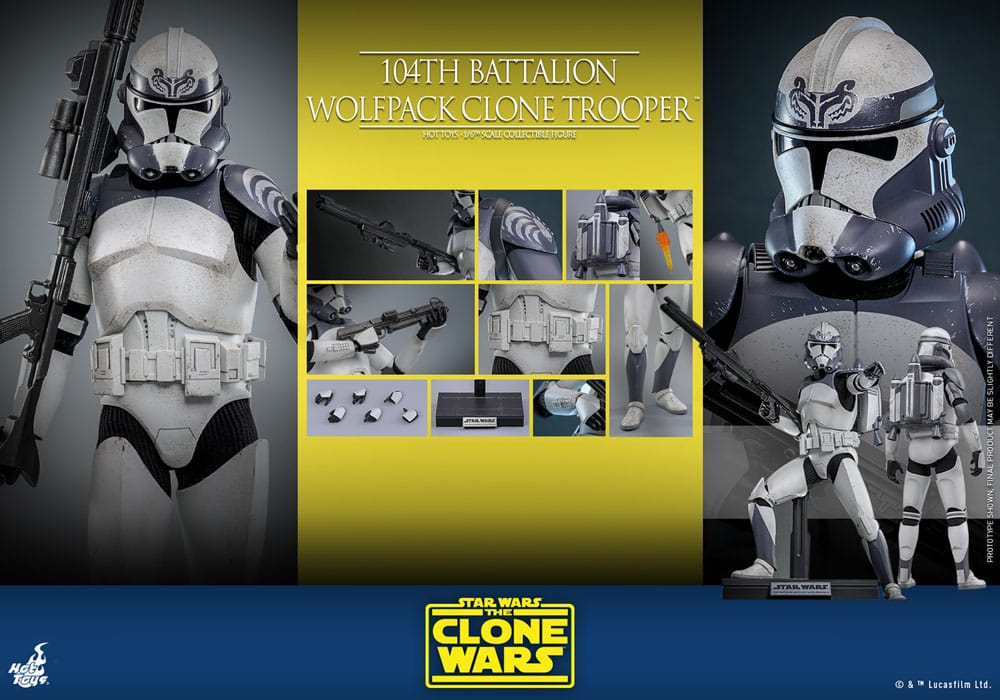 Hot Toys Star Wars The Clone Wars Wolfpack Clone Trooper 104th Battalion 1/6 Actionfigur