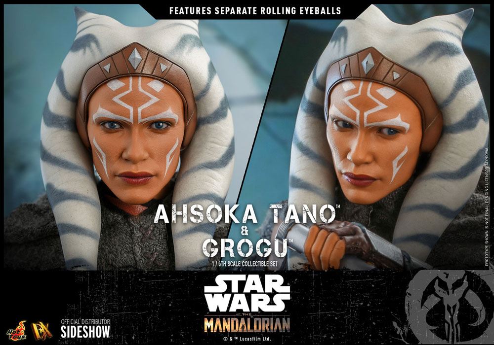 Hot Toys Star Wars The Mandalorian Actionfiguren Doppelpack 1/6 Ahsoka Tano & Grogu 29 cm
