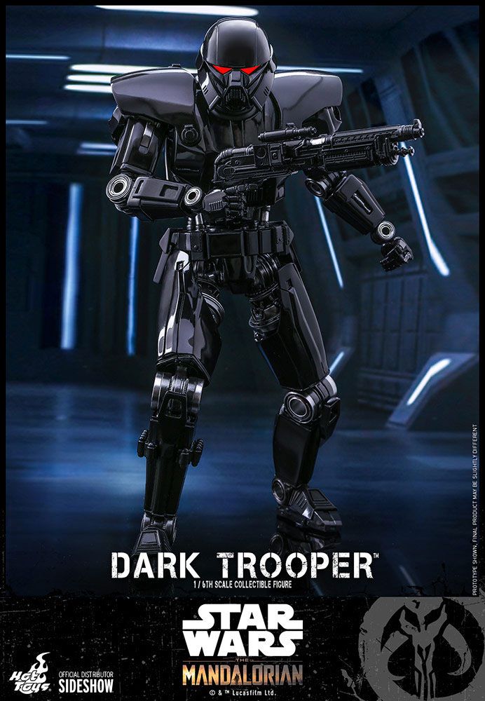 Hot Toys Star Wars The Mandalorian Dark Trooper 1/6 Actionfigur - Beschädigte Verpackung