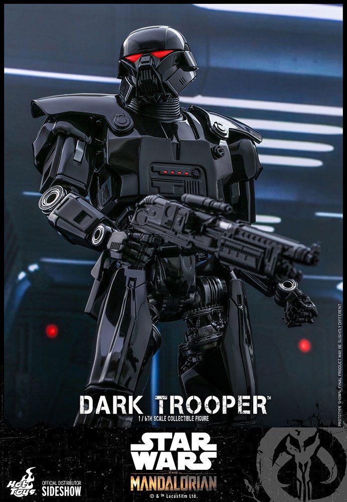 Hot Toys Star Wars The Mandalorian Dark Trooper 1/6 Actionfigur - Beschädigte Verpackung