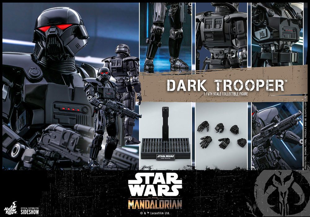 Hot Toys Star Wars The Mandalorian Dark Trooper 1/6 Actionfigur - Beschädigte Verpackung