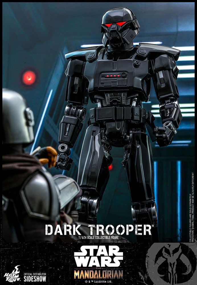 Hot Toys Star Wars The Mandalorian Dark Trooper 1/6 Actionfigur - Beschädigte Verpackung
