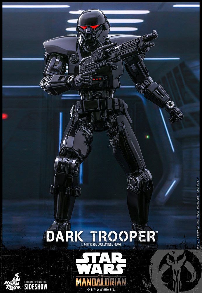 Hot Toys Star Wars The Mandalorian Dark Trooper 1/6 Actionfigur - Beschädigte Verpackung