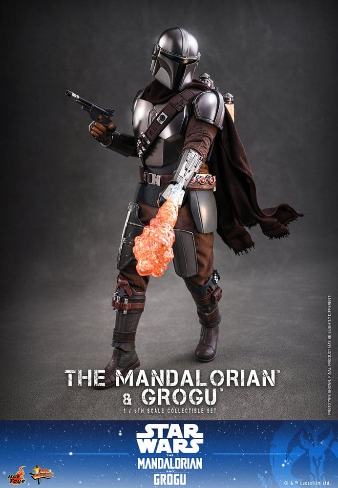 Hot Toys Star Wars: The Mandalorian & Grogu Movie Masterpiece Actionfigur 1/6 The Mandalorian and Grogu 31 cm