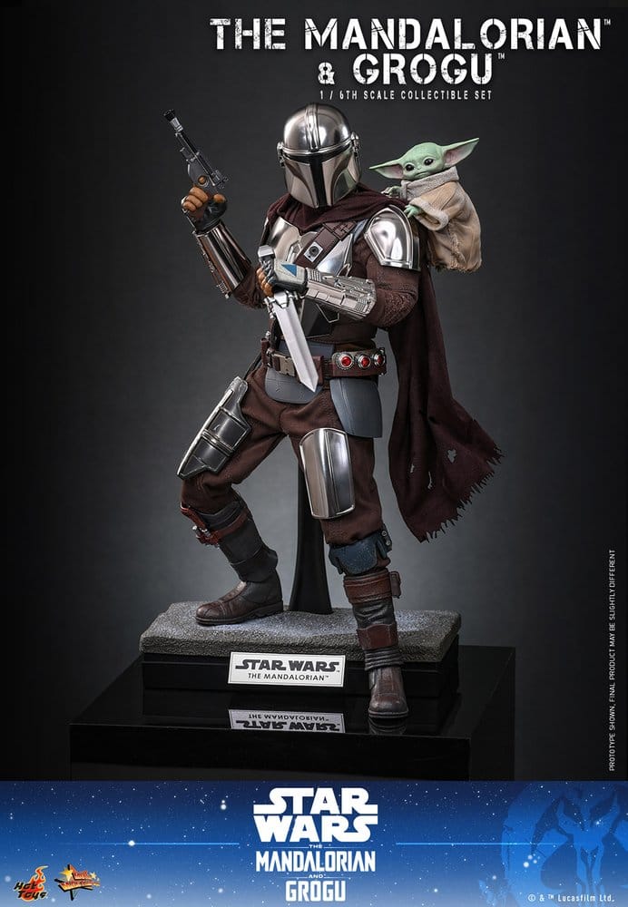 Hot Toys Star Wars: The Mandalorian & Grogu Movie Masterpiece Actionfigur 1/6 The Mandalorian and Grogu 31 cm